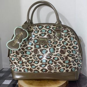 COPY - Hello Kitty Leopard Print Teal & Dark Beige Handbag **the price is firm**
